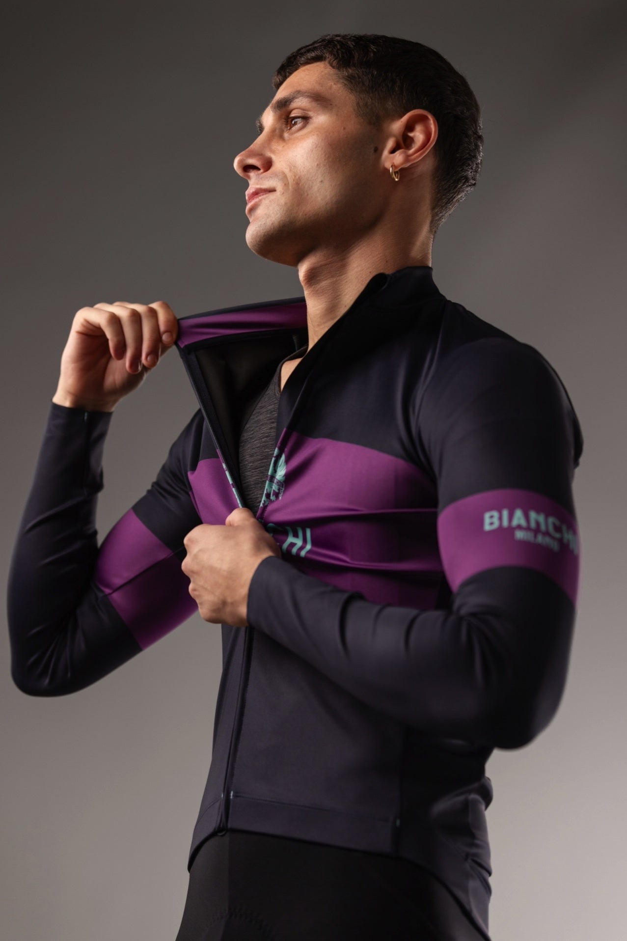 Bianchi Milano Remastered Thermo Jersey Blue-Purple