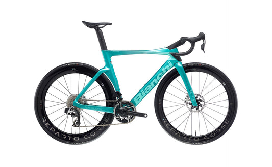 Bianchi Oltre RC Red eTap AXS ZE - Metallic Celeste / CK16 Full Glossy MY25