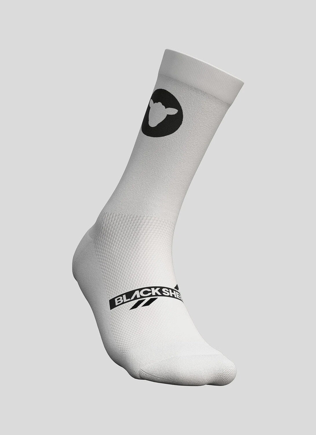 Black Sheep Perfect Crew Socks - WHB - White Black Logo