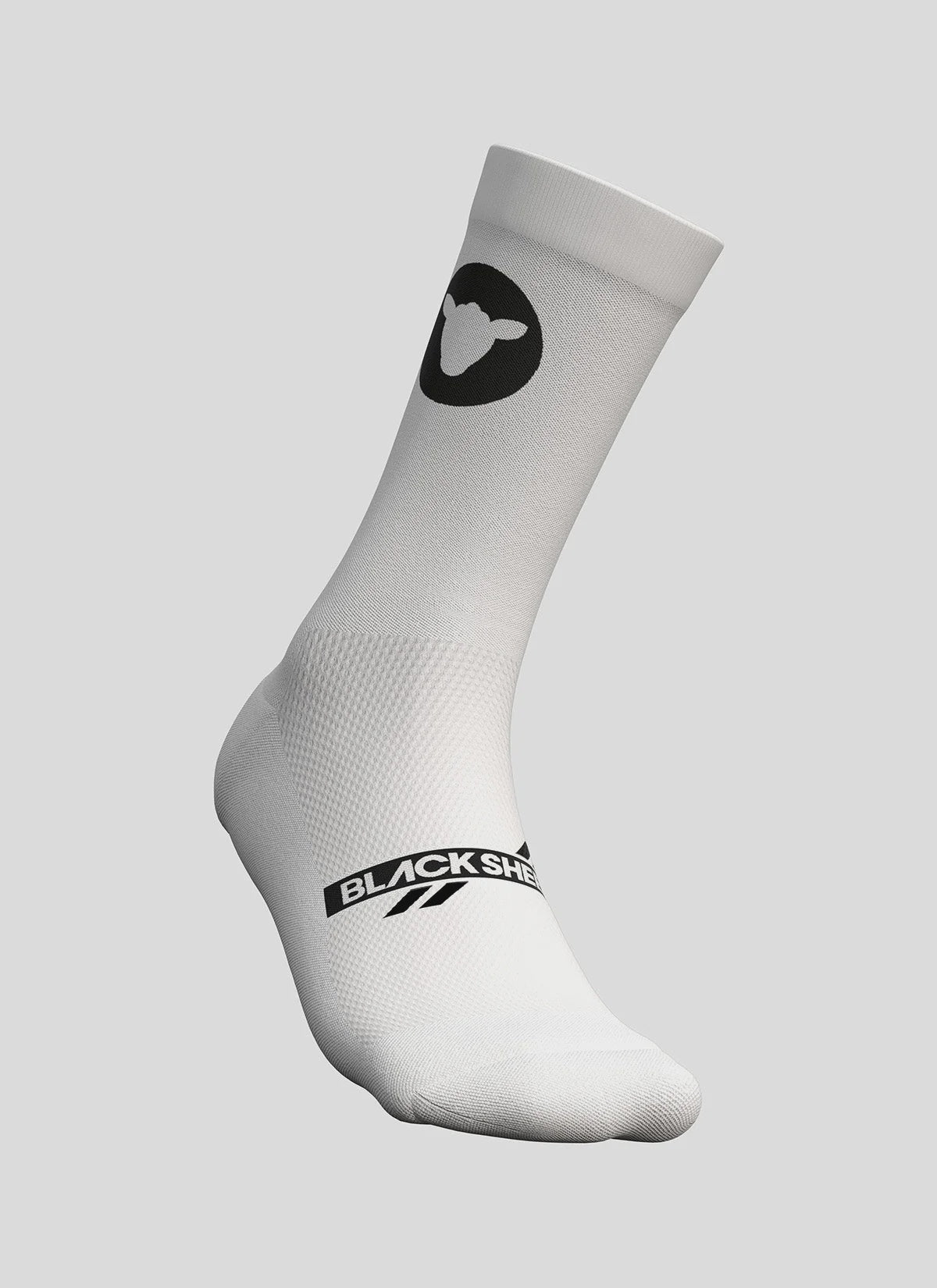 Black Sheep Perfect Crew Socks - WHB - White Black Letters