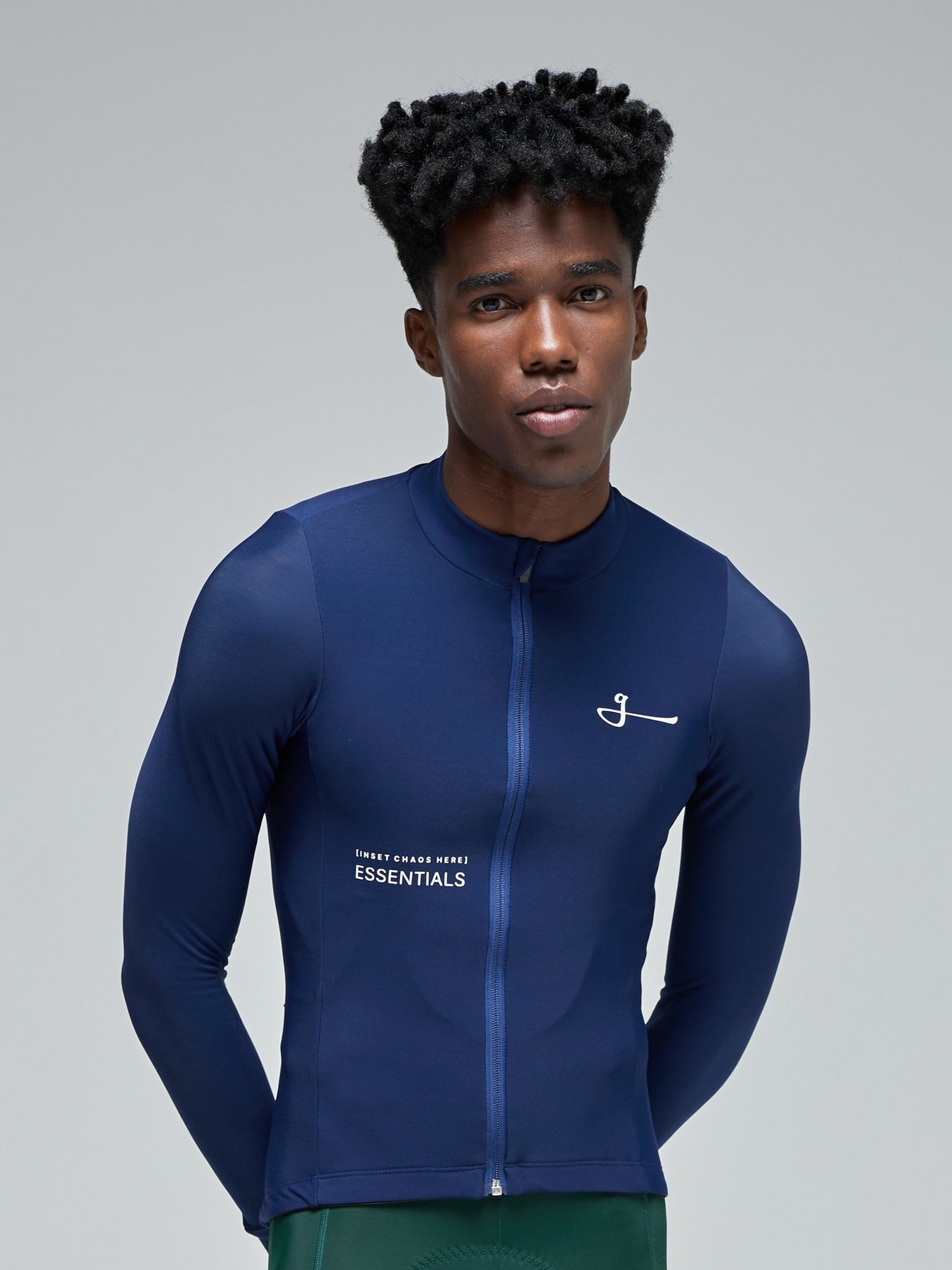 Givelo Essentials LS Thermal Jersey Navy Marino Men