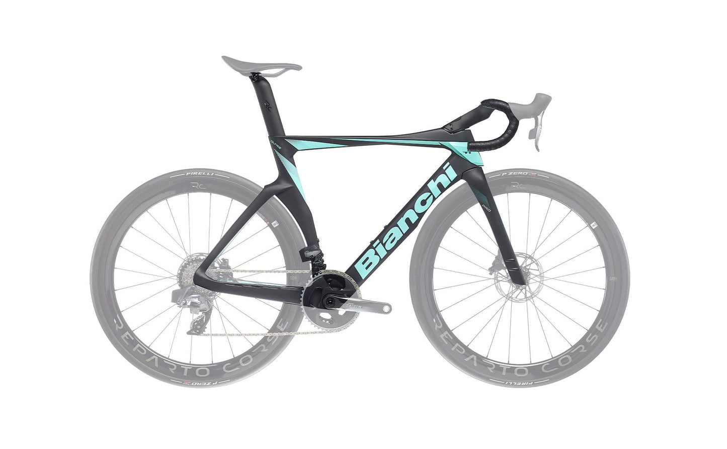 Bianchi Oltre Pro Frame Kit XJ - Graphite / CK16 Full Matt