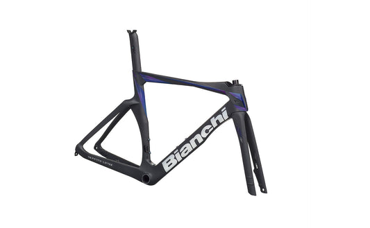 Bianchi Oltre RC Frame Kit XA - Graphite - Carbon / Blue / Violet-Alu Silver Full Matt