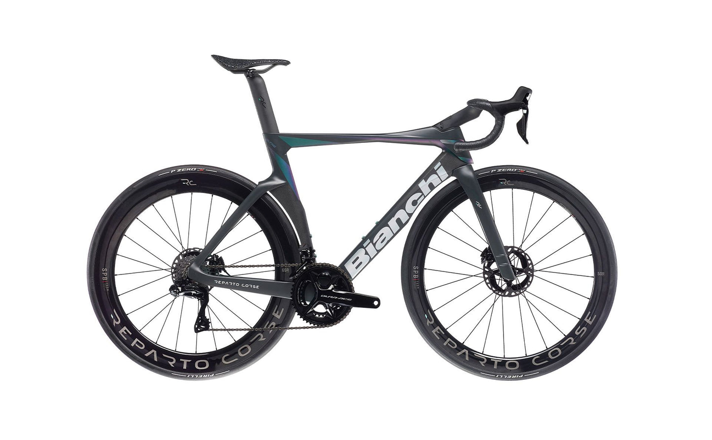 Bianchi Oltre RC Dura-Ace Di2 XA - Graphite - Carbon / Blue / Violet-Alu Silver Full Matt